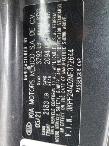 Photo 11 VIN: 3KPF24AD2ME372644 - KIA FORTE FE 