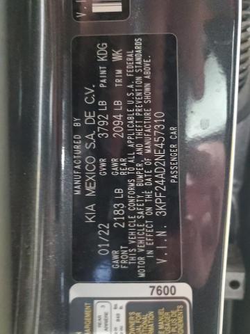 Photo 11 VIN: 3KPF24AD2NE457310 - KIA FORTE FE 