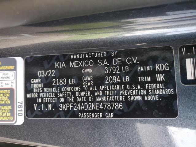 Photo 11 VIN: 3KPF24AD2NE478786 - KIA FORTE FE 