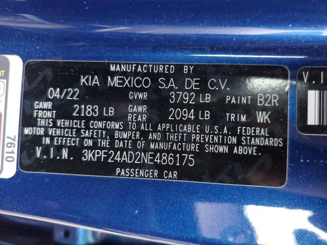 Photo 12 VIN: 3KPF24AD2NE486175 - KIA FORTE FE 