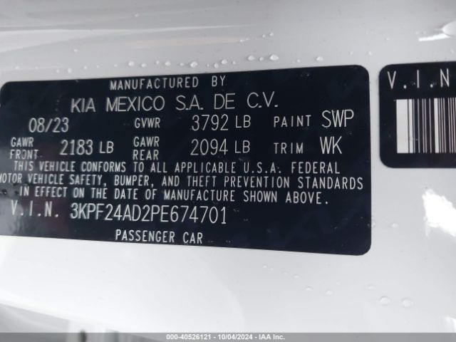 Photo 8 VIN: 3KPF24AD2PE674701 - KIA FORTE 