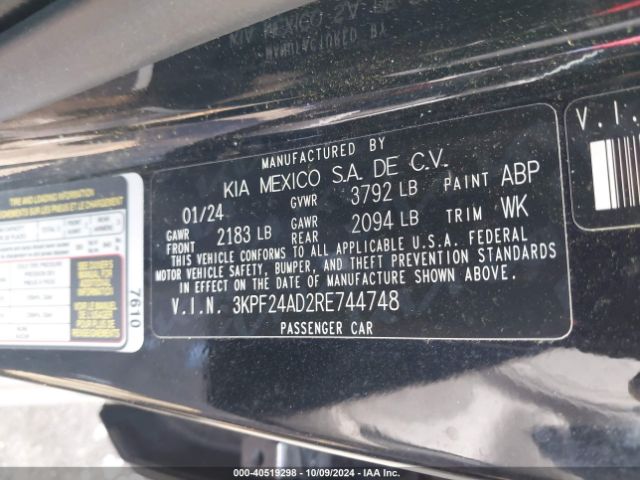 Photo 8 VIN: 3KPF24AD2RE744748 - KIA FORTE 