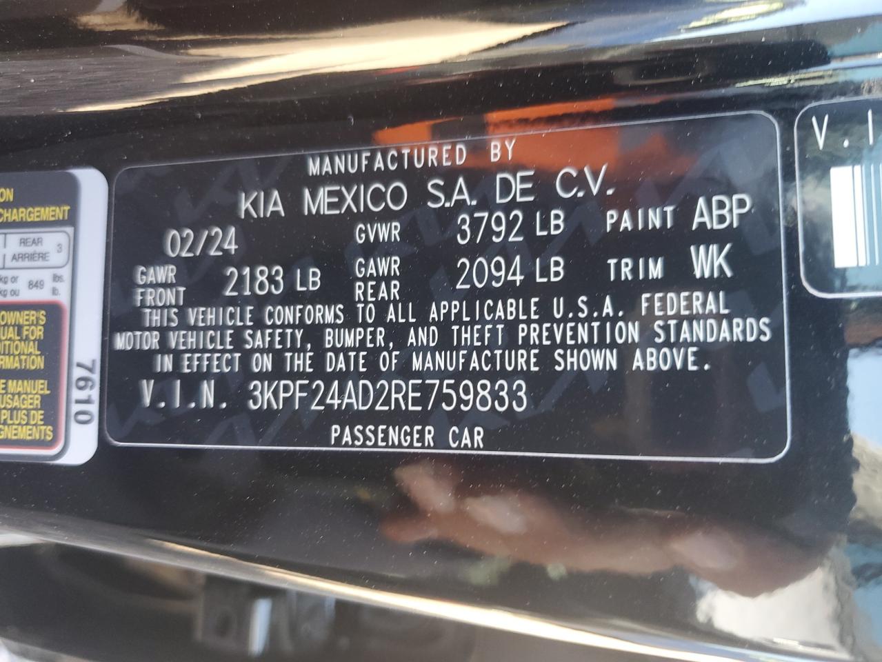 Photo 11 VIN: 3KPF24AD2RE759833 - KIA FORTE 