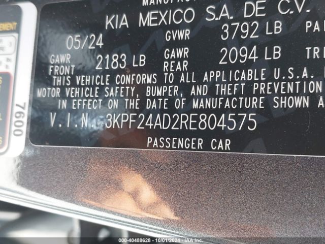 Photo 8 VIN: 3KPF24AD2RE804575 - KIA FORTE 