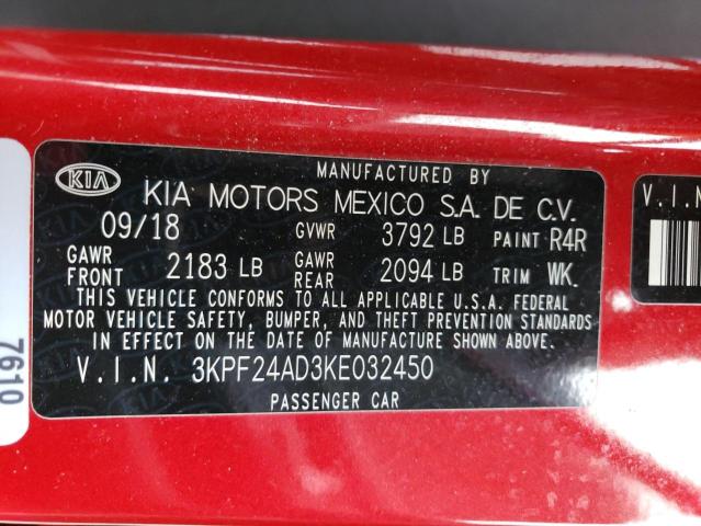 Photo 11 VIN: 3KPF24AD3KE032450 - KIA FORTE 