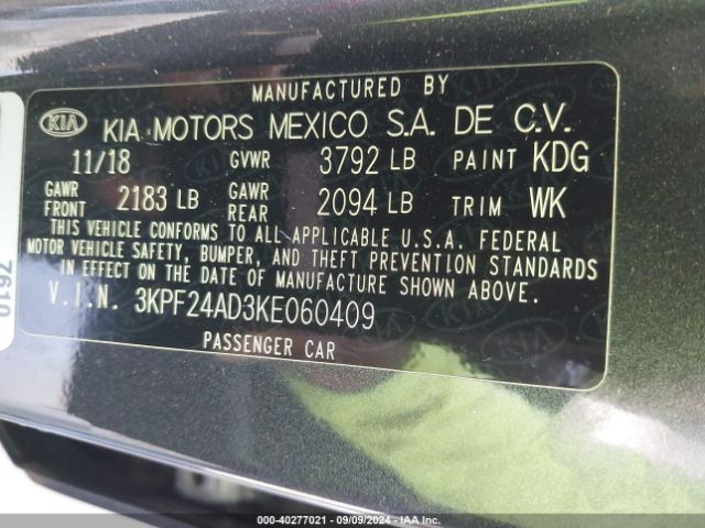 Photo 8 VIN: 3KPF24AD3KE060409 - KIA FORTE 