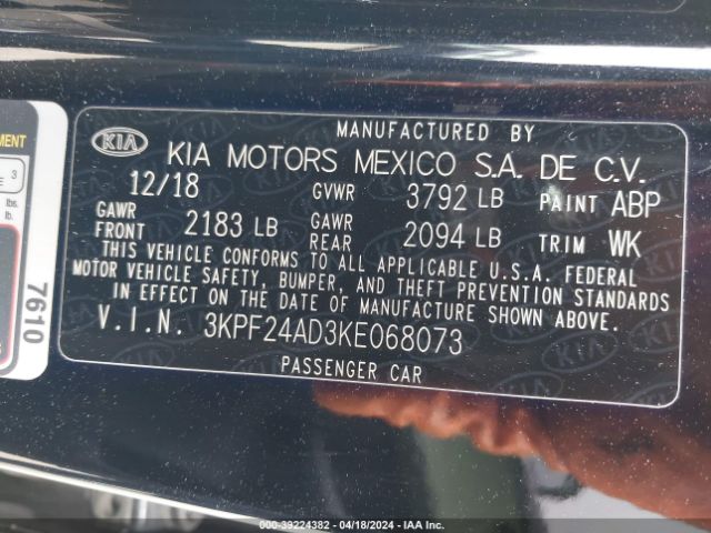 Photo 8 VIN: 3KPF24AD3KE068073 - KIA FORTE 