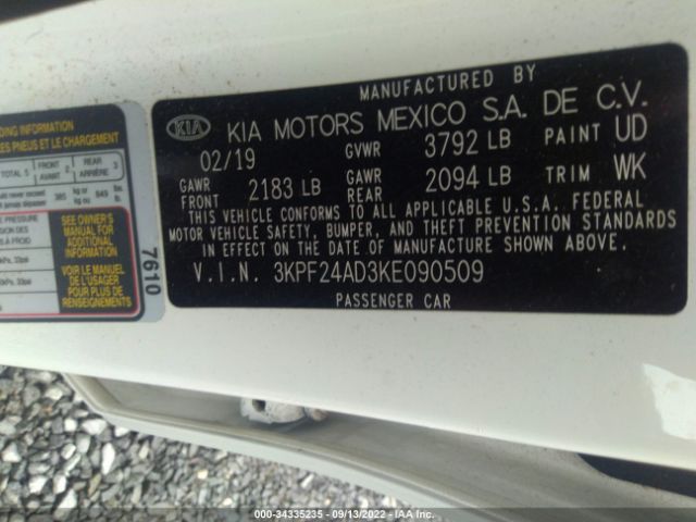 Photo 8 VIN: 3KPF24AD3KE090509 - KIA FORTE 