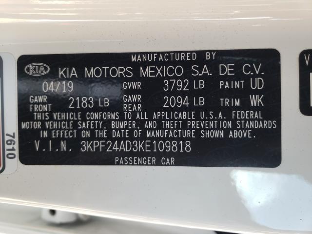 Photo 9 VIN: 3KPF24AD3KE109818 - KIA FORTE FE 