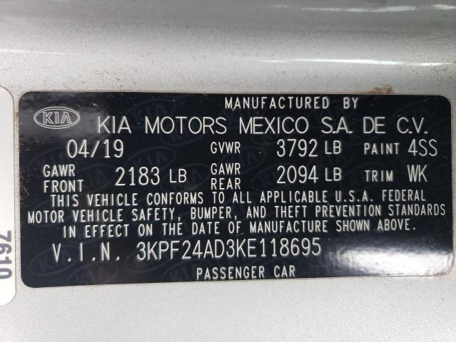 Photo 11 VIN: 3KPF24AD3KE118695 - KIA FORTE FE 