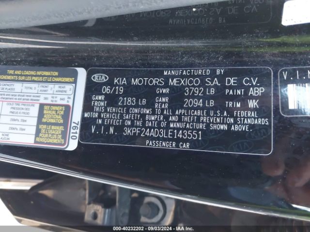 Photo 8 VIN: 3KPF24AD3LE143551 - KIA FORTE 