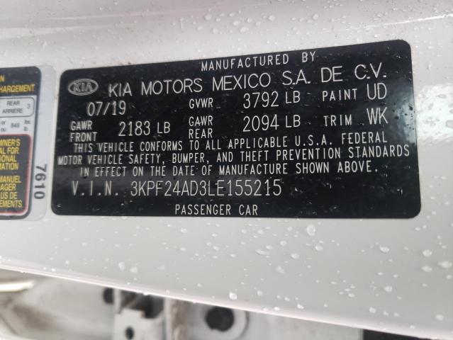 Photo 9 VIN: 3KPF24AD3LE155215 - KIA FORTE FE 