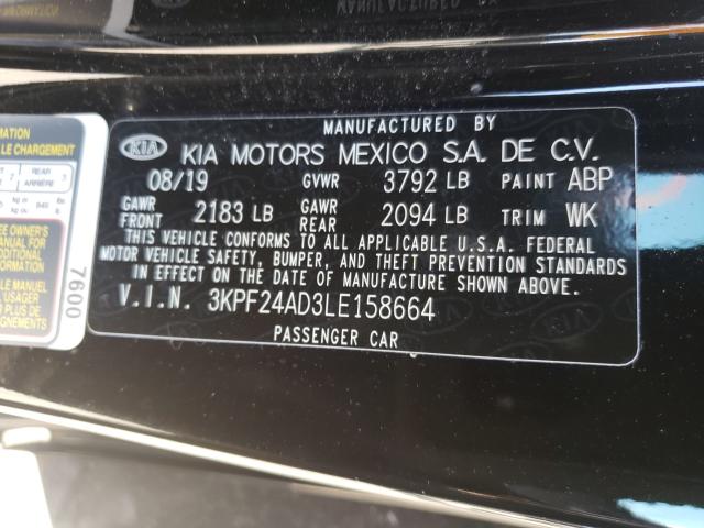 Photo 9 VIN: 3KPF24AD3LE158664 - KIA FORTE FE 