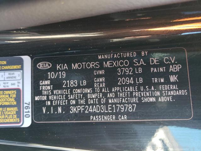 Photo 9 VIN: 3KPF24AD3LE179787 - KIA FORTE FE 