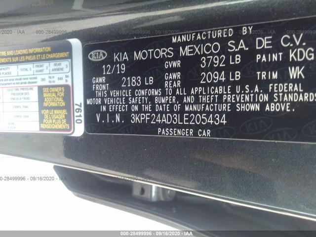 Photo 8 VIN: 3KPF24AD3LE205434 - KIA FORTE 