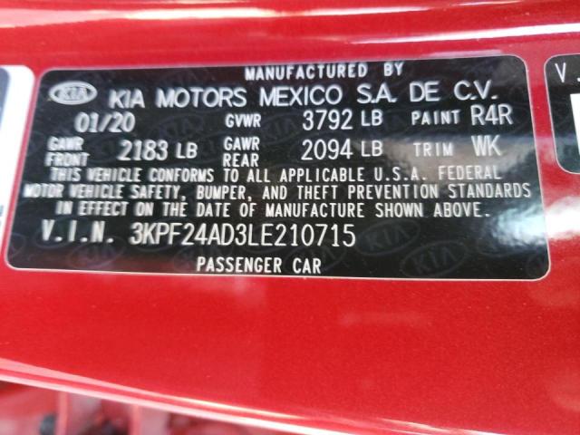 Photo 9 VIN: 3KPF24AD3LE210715 - KIA FORTE FE 