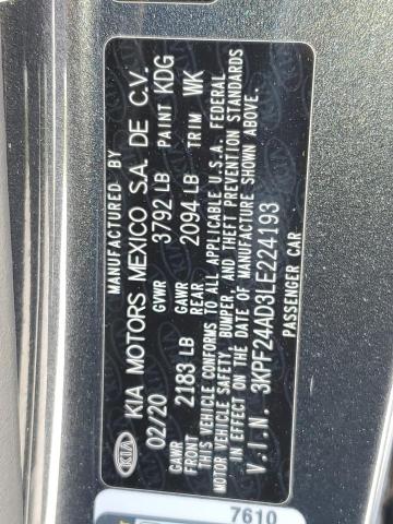 Photo 12 VIN: 3KPF24AD3LE224193 - KIA FORTE FE 