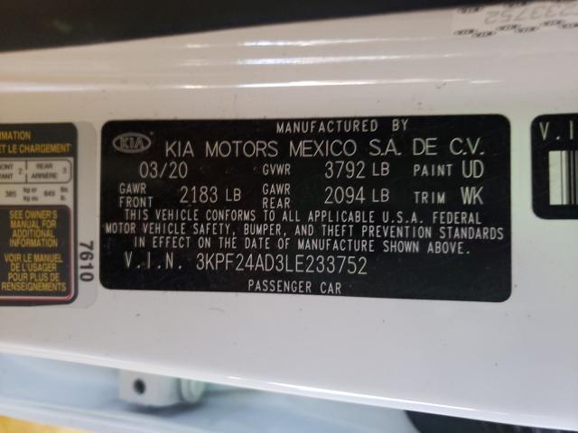 Photo 9 VIN: 3KPF24AD3LE233752 - KIA FORTE FE 