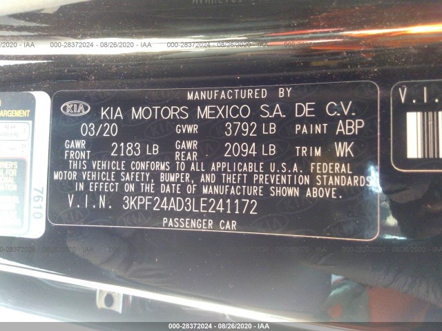 Photo 8 VIN: 3KPF24AD3LE241172 - KIA FORTE 