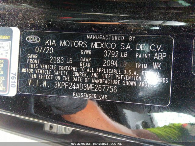 Photo 8 VIN: 3KPF24AD3ME267756 - KIA FORTE 