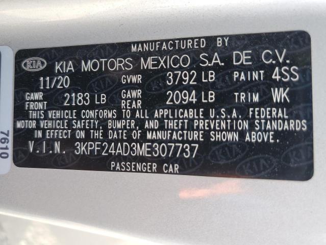 Photo 11 VIN: 3KPF24AD3ME307737 - KIA FORTE FE 