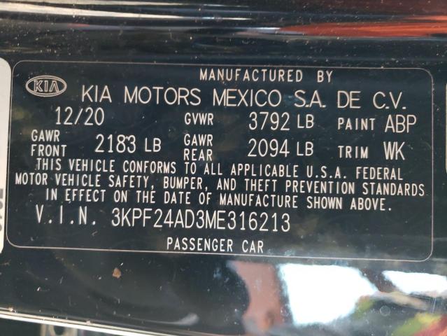 Photo 9 VIN: 3KPF24AD3ME316213 - KIA FORTE FE 