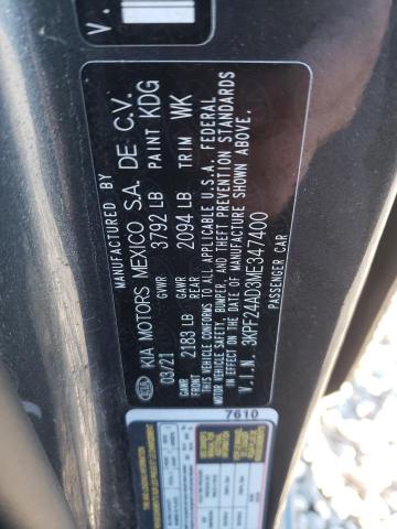 Photo 11 VIN: 3KPF24AD3ME347400 - KIA FORTE FE 