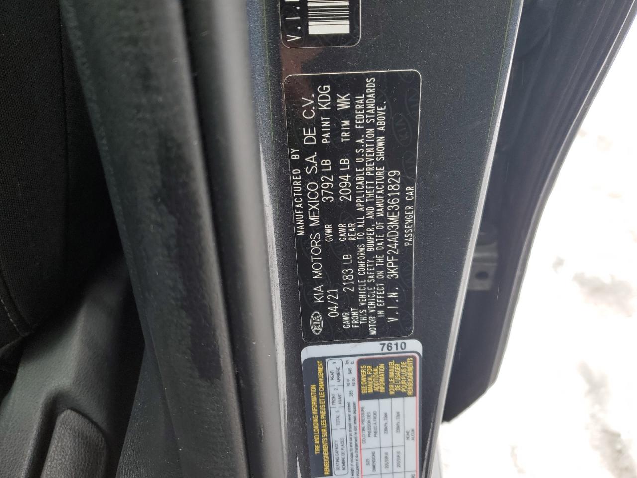 Photo 11 VIN: 3KPF24AD3ME361829 - KIA FORTE 