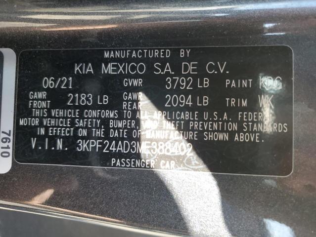 Photo 11 VIN: 3KPF24AD3ME388402 - KIA FORTE FE 