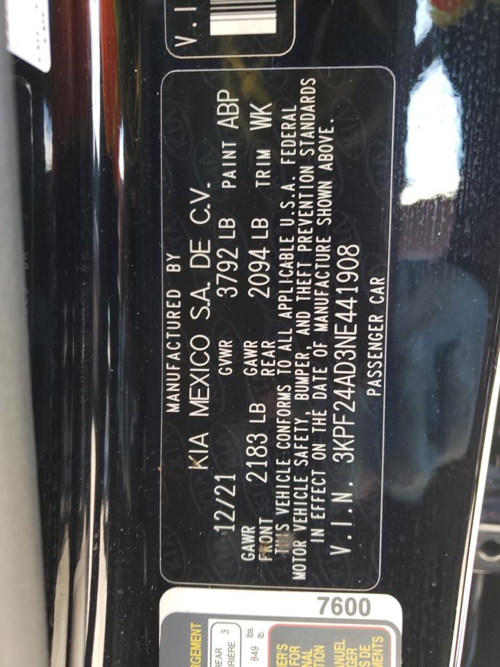 Photo 12 VIN: 3KPF24AD3NE441908 - KIA FORTE 