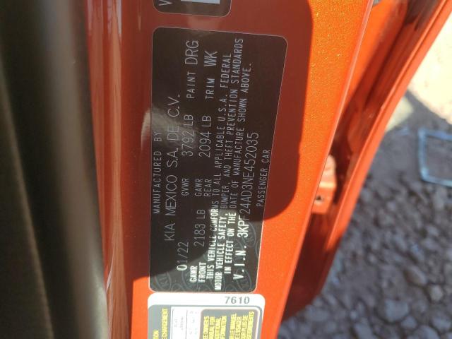 Photo 11 VIN: 3KPF24AD3NE452035 - KIA FORTE FE 