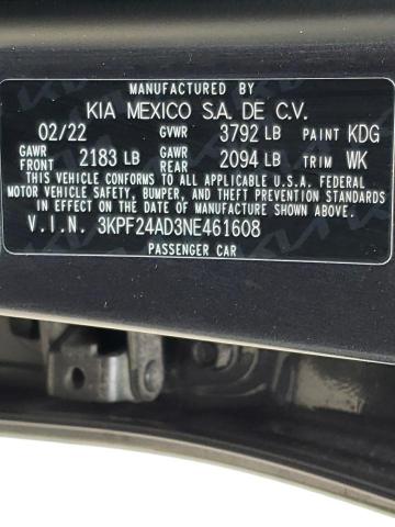 Photo 11 VIN: 3KPF24AD3NE461608 - KIA FORTE FE 