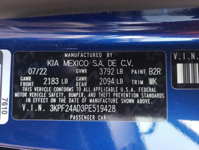 Photo 11 VIN: 3KPF24AD3PE519428 - KIA FORTE LX 