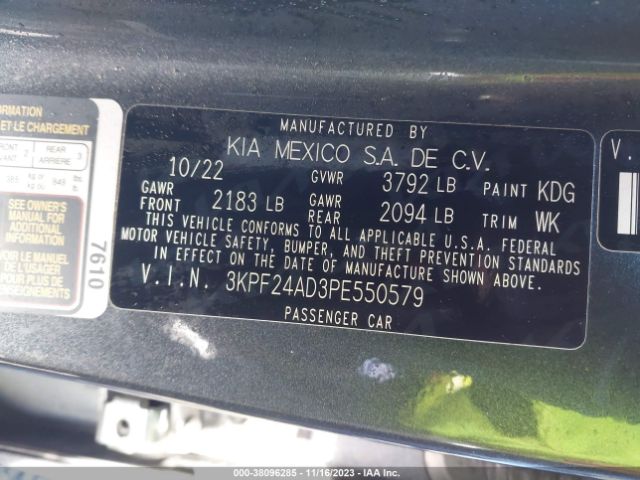 Photo 8 VIN: 3KPF24AD3PE550579 - KIA FORTE 