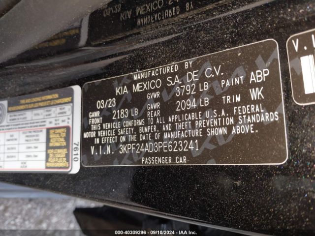 Photo 8 VIN: 3KPF24AD3PE623241 - KIA FORTE 