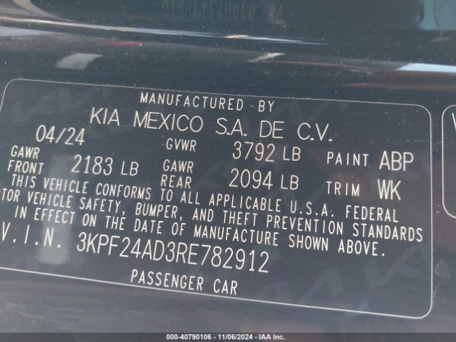 Photo 8 VIN: 3KPF24AD3RE782912 - KIA FORTE 