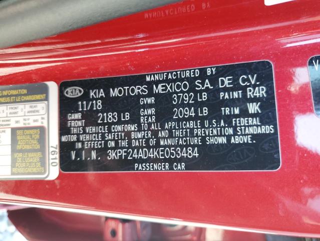 Photo 12 VIN: 3KPF24AD4KE053484 - KIA FORTE FE 