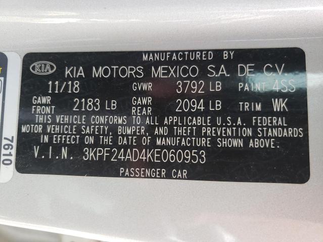 Photo 9 VIN: 3KPF24AD4KE060953 - KIA FORTE FE 