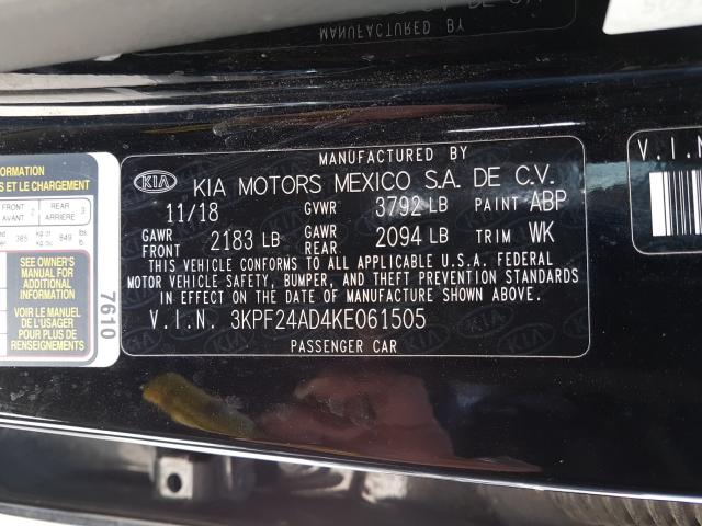 Photo 9 VIN: 3KPF24AD4KE061505 - KIA FORTE FE 