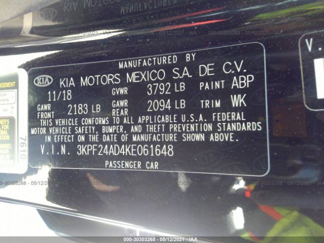 Photo 8 VIN: 3KPF24AD4KE061648 - KIA FORTE 