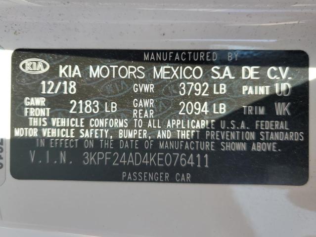 Photo 11 VIN: 3KPF24AD4KE076411 - KIA FORTE 