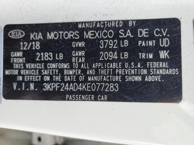 Photo 11 VIN: 3KPF24AD4KE077283 - KIA FORTE FE 