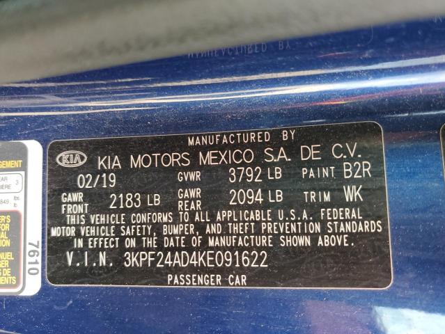 Photo 11 VIN: 3KPF24AD4KE091622 - KIA FORTE FE 