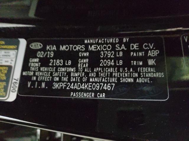 Photo 9 VIN: 3KPF24AD4KE097467 - KIA FORTE FE 