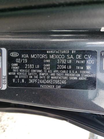 Photo 9 VIN: 3KPF24AD4KE098246 - KIA FORTE FE 