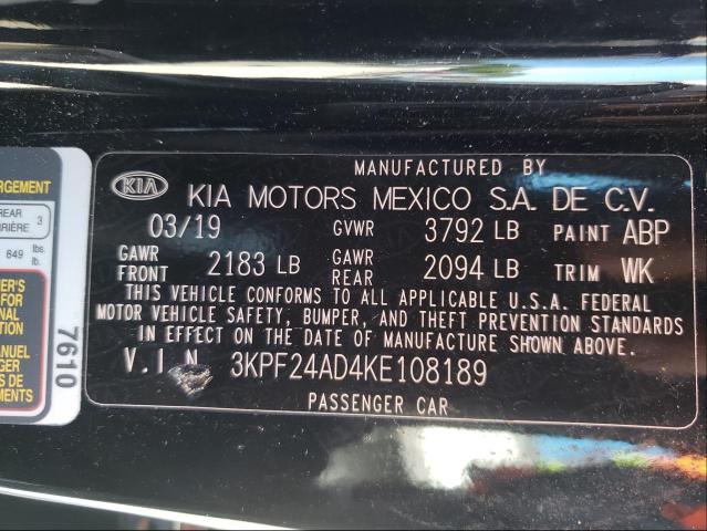 Photo 9 VIN: 3KPF24AD4KE108189 - KIA FORTE FE 