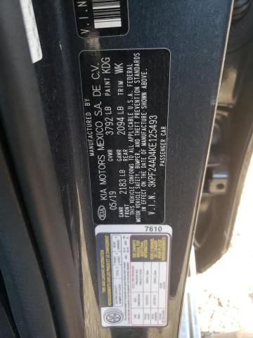 Photo 9 VIN: 3KPF24AD4KE125493 - KIA FORTE FE 