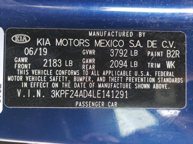 Photo 9 VIN: 3KPF24AD4LE141291 - KIA FORTE FE 