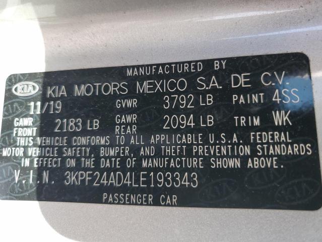 Photo 11 VIN: 3KPF24AD4LE193343 - KIA FORTE FE 