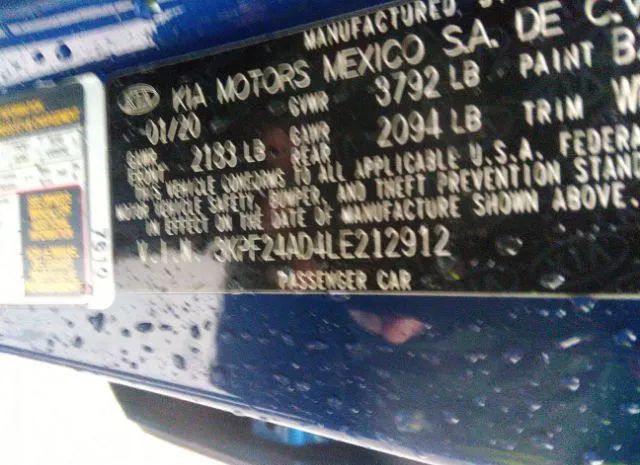 Photo 8 VIN: 3KPF24AD4LE212912 - KIA FORTE 